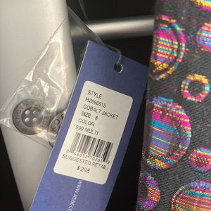 Rebecca Minkoff Cobalt blazer jacket metallic says size 8 but small like…